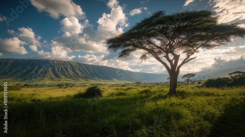 Empty Savannah at Dawn in Ngorongoro Crater Majesty photo