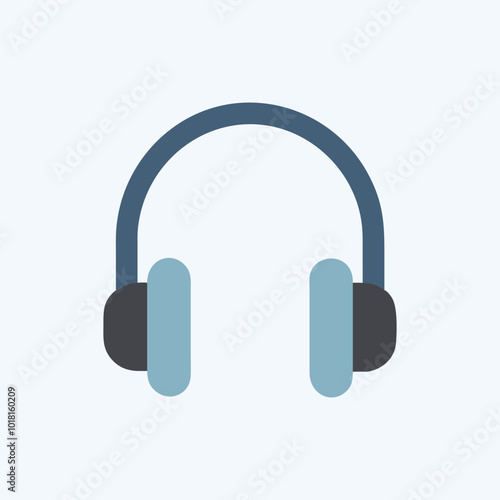 Headphones icon vector art image.