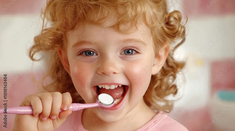 Engaging Dental Hygienist Teaching Child Oral Hygiene with Mirror, Fun Learning Experience Engaging Dental Hygienist Teaching Child Oral Hygiene with Mirror, Fun Learning Experience