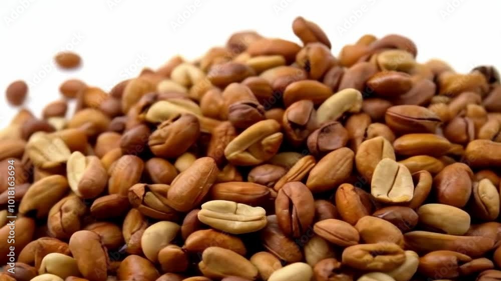 A pile of cashew nuts shows the texture A pile of cashew nuts shows the texture