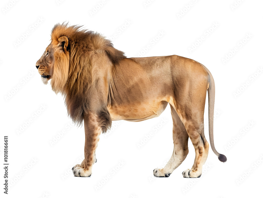 Fototapeta premium lion standing isolated on a transparent background