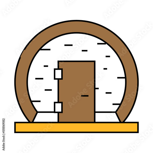 glamping tent comfort line icon vector. glamping tent comfort sign. isolated symbol illustration