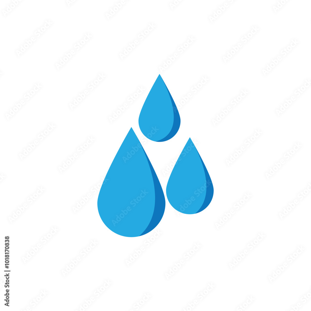 Vector blue water drop icon set, Flat droplet logo shapes collection Vector blue water drop icon set, Flat droplet logo shapes collection