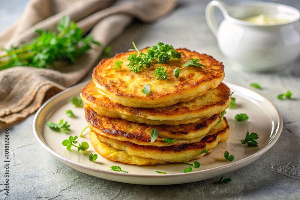Minimalist Potato Pancake Delight: Simple and Delicious Kartoffelpuffer Photography Minimalist Potato Pancake Delight: Simple and Delicious Kartoffelpuffer Photography