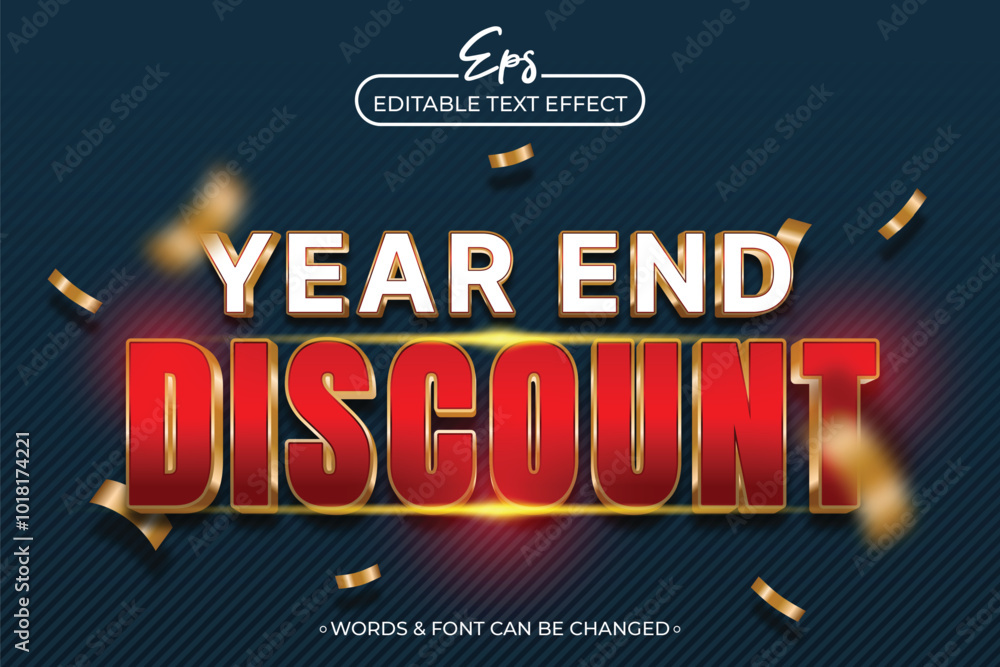 a poster for a year end discount with editable text effect a poster for a year end discount with editable text effect