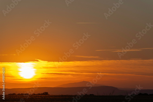 Abendrot in Frankreich, Sonnenuntergang