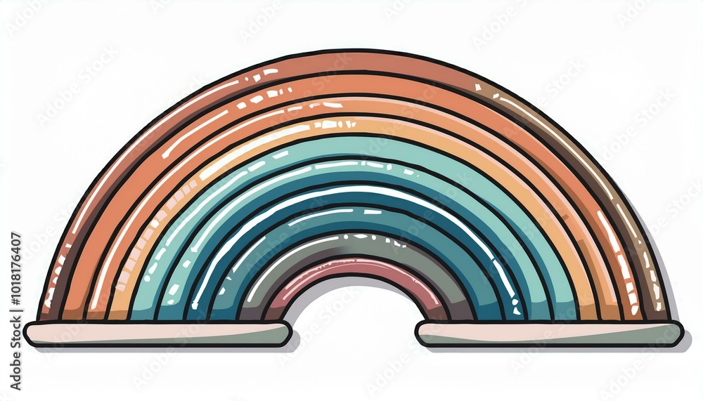 Fototapeta premium Retro rainbow element 