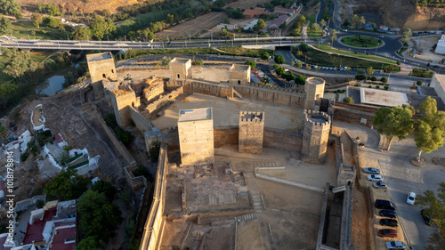 Vista aérea del castillo de Alcalá de Guadaíra photo