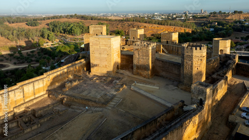 Vista aérea del castillo de Alcalá de Guadaíra  photo