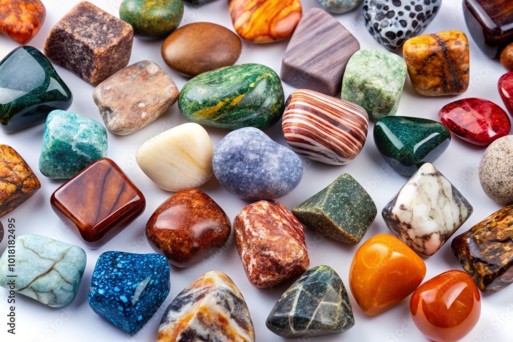 Panoramic View of Kaolinite Stones Cutout on White Background for Natural Mineral Collection Panoramic View of Kaolinite Stones Cutout on White Background for Natural Mineral Collection