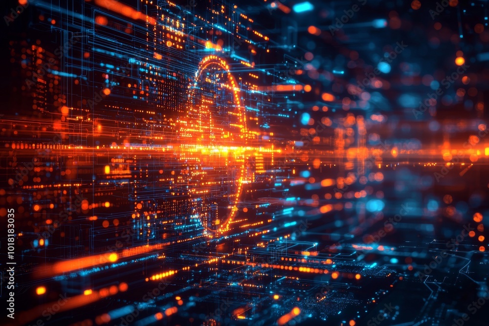 Digital Technology background of data and network Digital Technology background of data and network