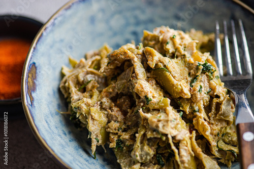 Georgian Lobio, Beans with Onion, Chili and Walnut Paste photo