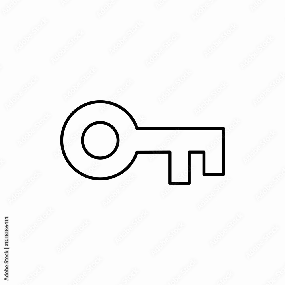 lock key icon sign vector lock key icon sign vector
