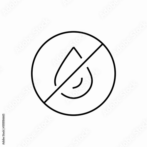 no water icon sign vector