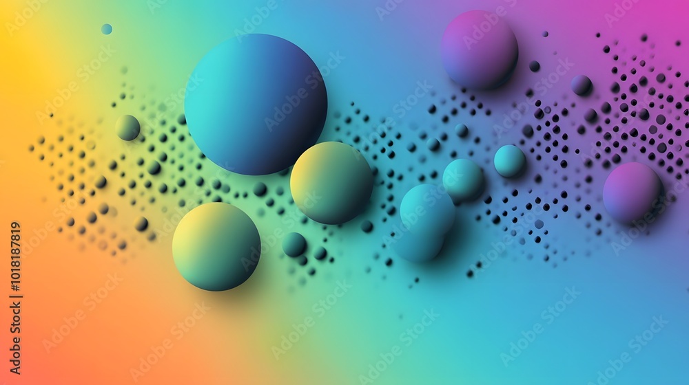 Abstract Colorful 3D Gradient Sphere Background Abstract Colorful 3D Gradient Sphere Background