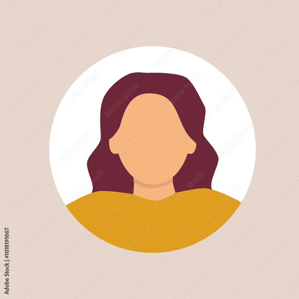 Flat illustration. Stylish profile of a woman. Avatar, user profile, person icon, silhouette, profile picture. Suitable for social media profiles, icons, screensavers and as a template... Flat illustration. Stylish profile of a woman. Avatar, user profile, person icon, silhouette, profile picture. Suitable for social media profiles, icons, screensavers and as a template...