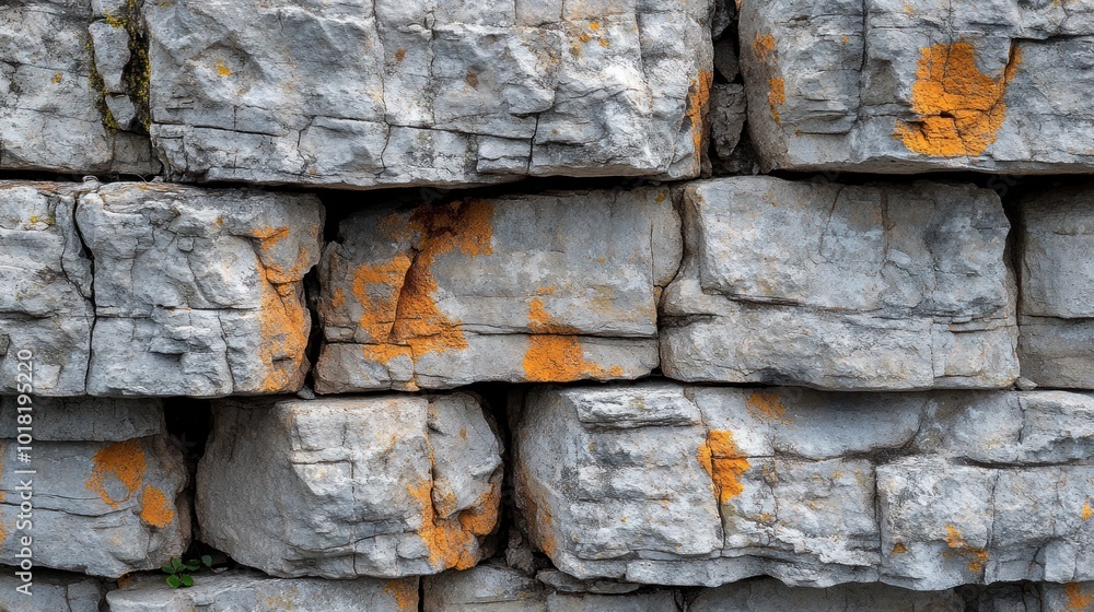 Close-up View of Rough Stone Wall Close-up View of Rough Stone Wall