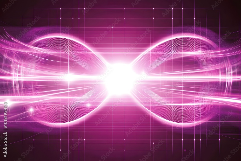 Fototapeta premium Abstract Purple Glowing Lines Background
