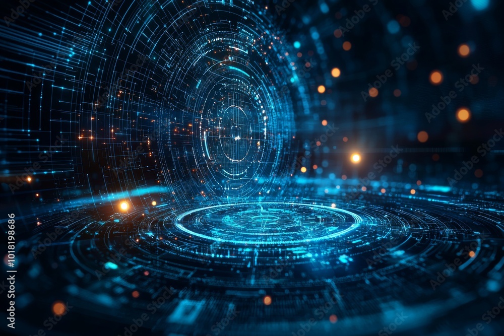 Digital Technology background of data and network Digital Technology background of data and network