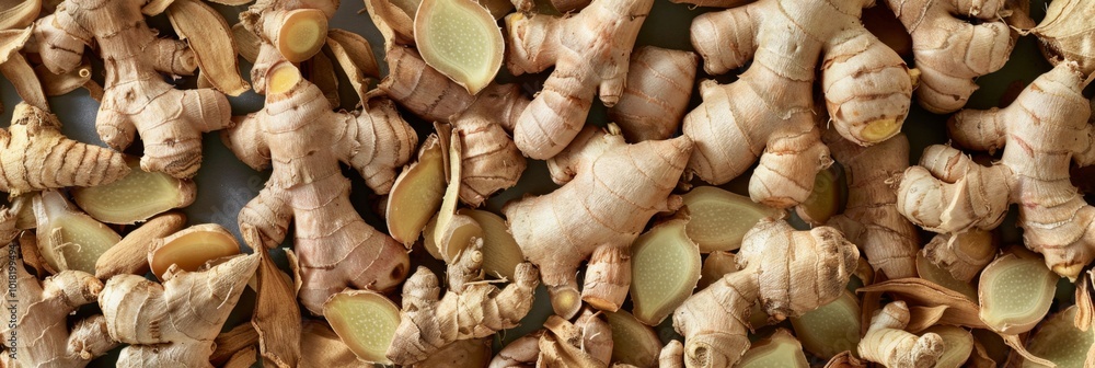 Ginger root texture background, dry zingiber officinale pattern, turmeric mockup, dry spice seasoning Ginger root texture background, dry zingiber officinale pattern, turmeric mockup, dry spice seasoning