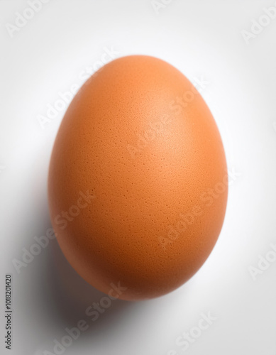 perfect chicken egg, isolated on a clean, smooth white background