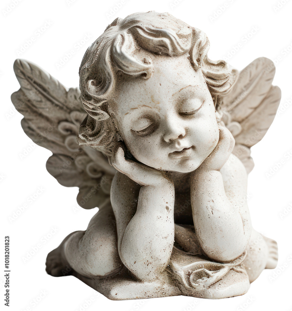 PNG Baby angel guardian statue figurine art representation. PNG Baby angel guardian statue figurine art representation.
