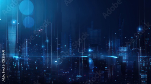 Wallpaper Mural Cyberpunk Cityscape: Digital Glow Torontodigital.ca