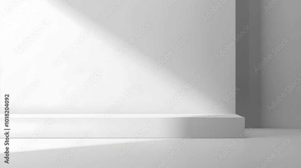 Minimalist White Backdrop for Sleek Product Presentation Concept with Clean Copy Space Minimalist White Backdrop for Sleek Product Presentation Concept with Clean Copy Space