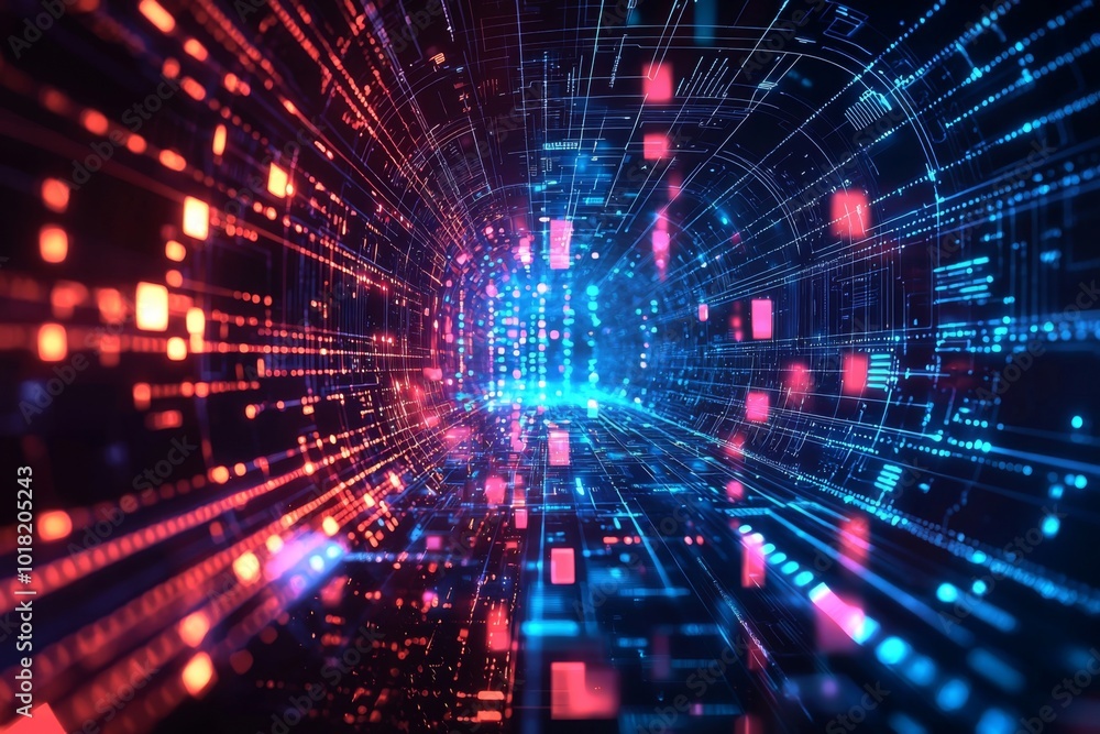 Digital Technology background of data and network Digital Technology background of data and network