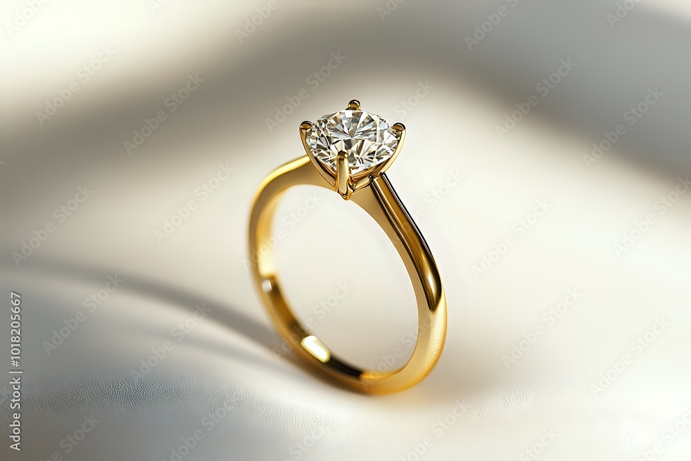 A close-up of a beautiful diamond engagement ring set on a white background. A close-up of a beautiful diamond engagement ring set on a white background.