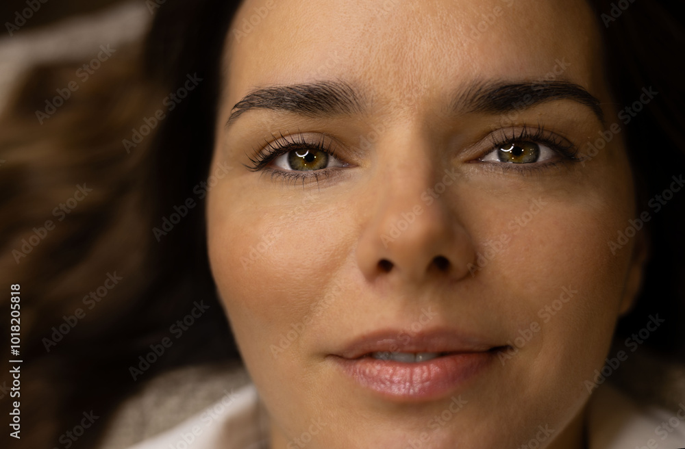 portrait of a beautiful girl in a white blouse with dark hair smiling portrait of a beautiful girl in a white blouse with dark hair smiling