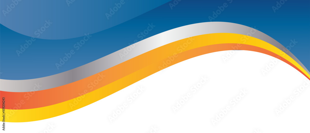 Abstract Blue Orange Wave Background With Gradient Design Abstract Blue Orange Wave Background With Gradient Design