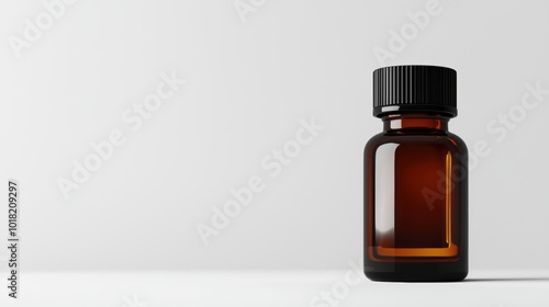 Chicken Soup Extract Bottle on White Background