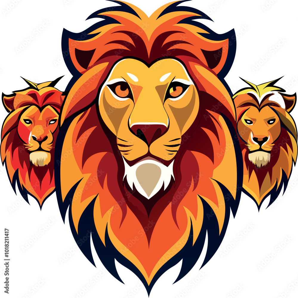 Obraz premium Lion head vector design