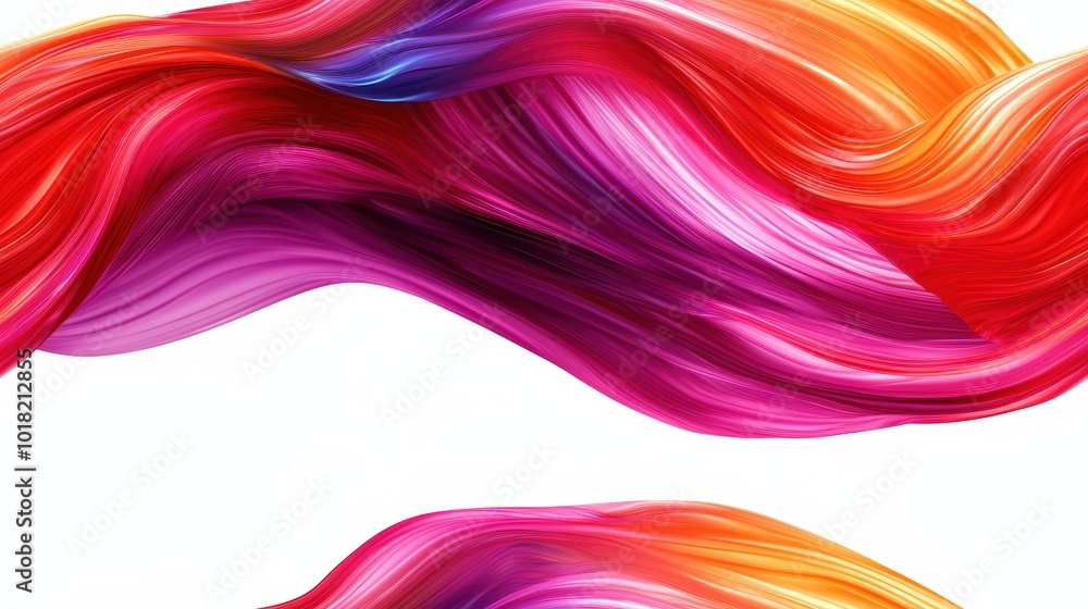 Fototapeta premium Colorful Gradient Brush Stroke on White Background