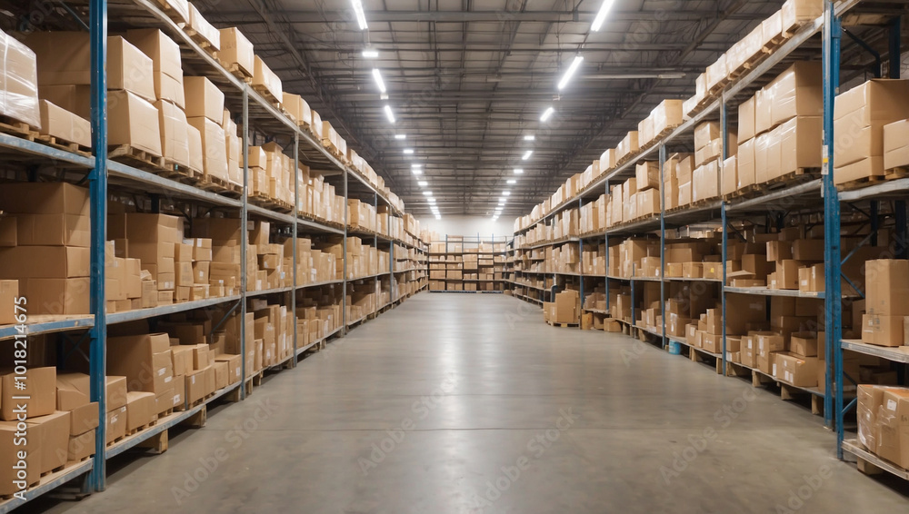 Retail Warehouse Full of Shelves Retail Warehouse Full of Shelves