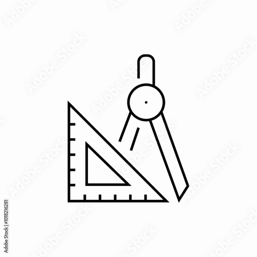 geometry tools icon sign vector