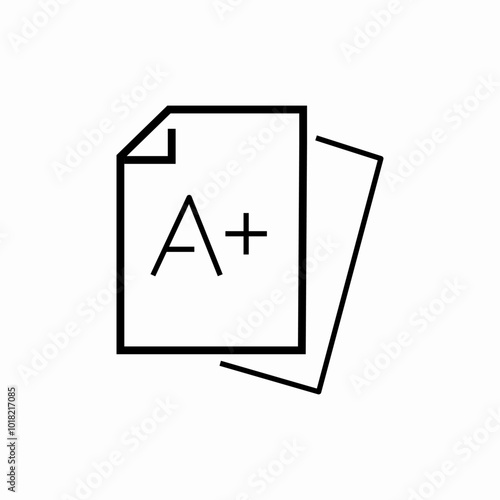 school exam with note icon sign vector