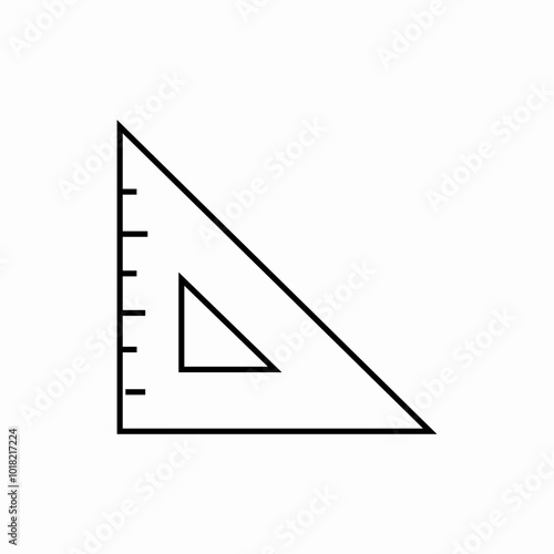 triangle ruler icon sign vector