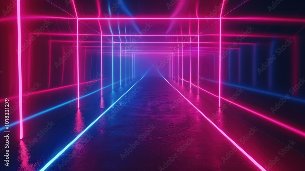 Neon Lights Tunnel Neon Lights Tunnel