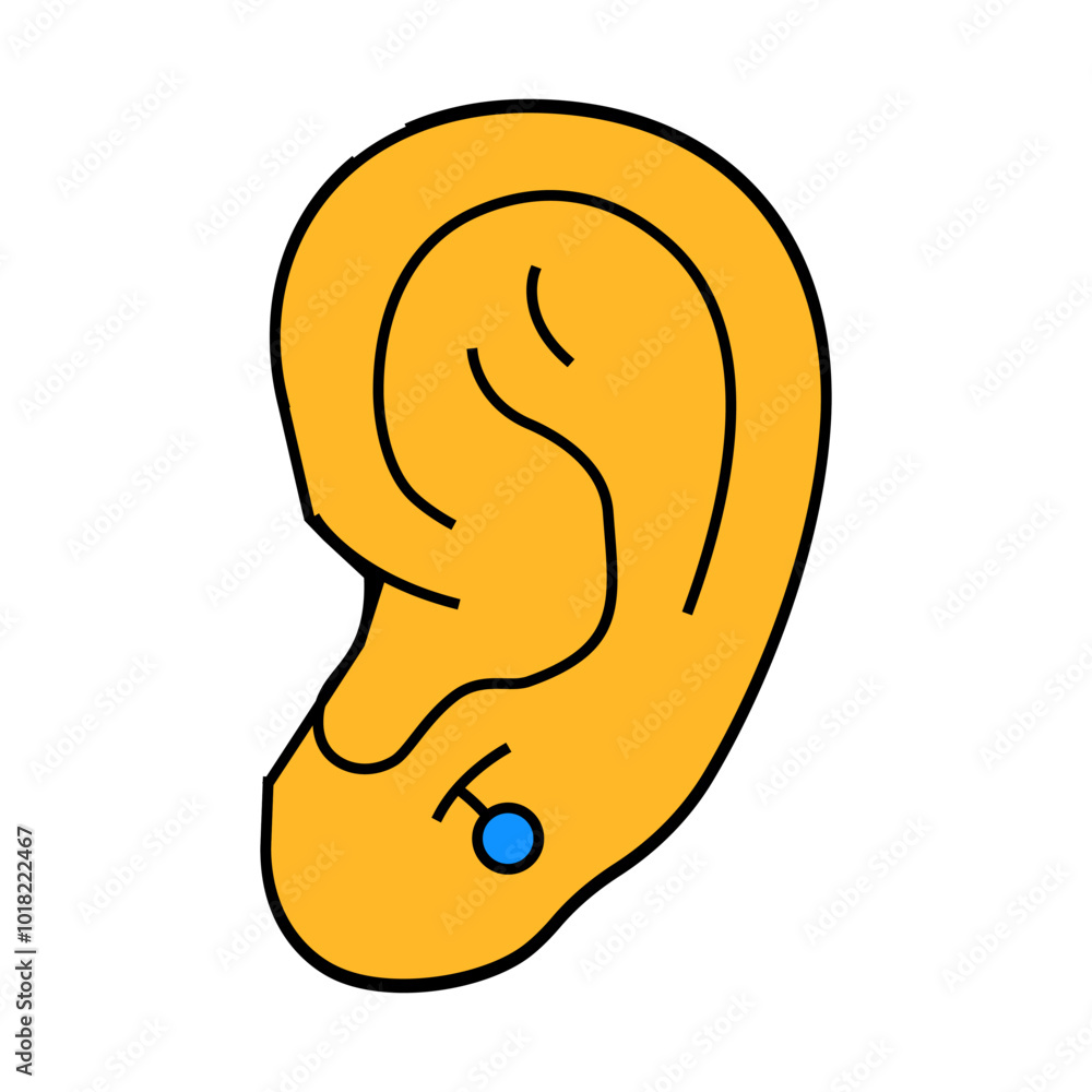 anti tragus piercing earring line icon vector. anti tragus piercing earring sign. isolated symbol illustration anti tragus piercing earring line icon vector. anti tragus piercing earring sign. isolated symbol illustration