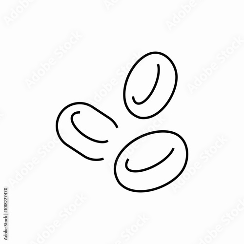 blood cell analysis icon sign vector