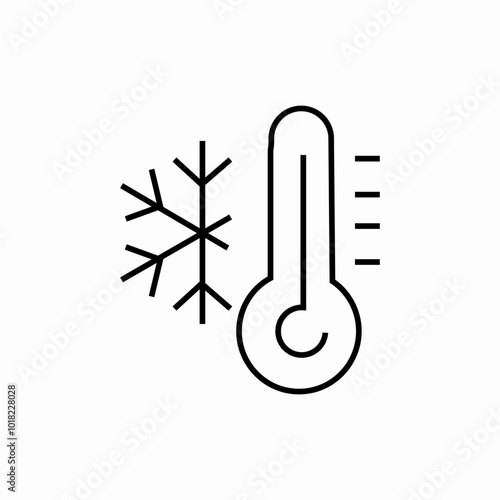 cold temperature icon sign vector