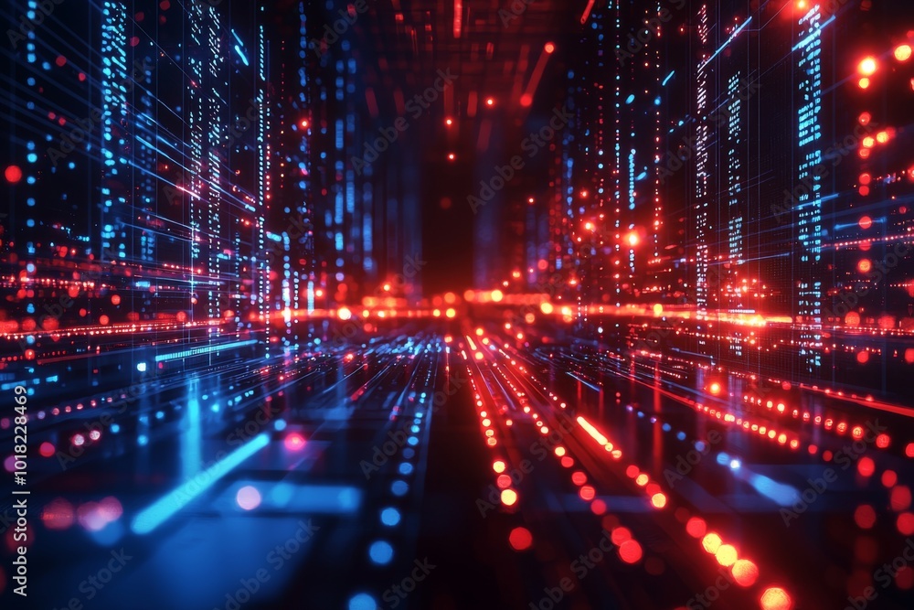 Digital Technology background of data and network Digital Technology background of data and network