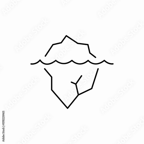 huge iceberg icon sign vector