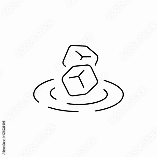 ice cubes icon sign vector