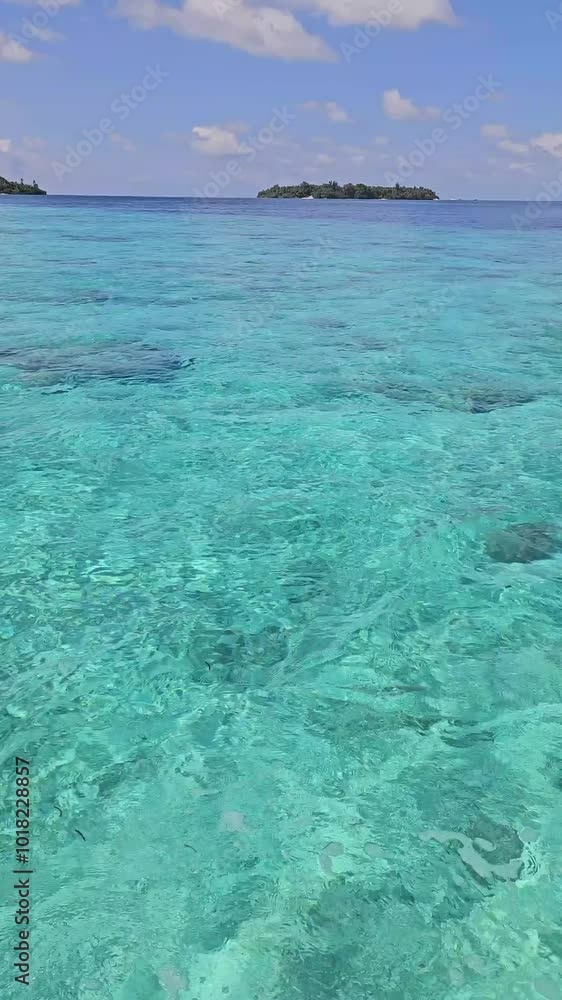 Turquoise transparent ocean water on sunny day in tropical island Turquoise transparent ocean water on sunny day in tropical island