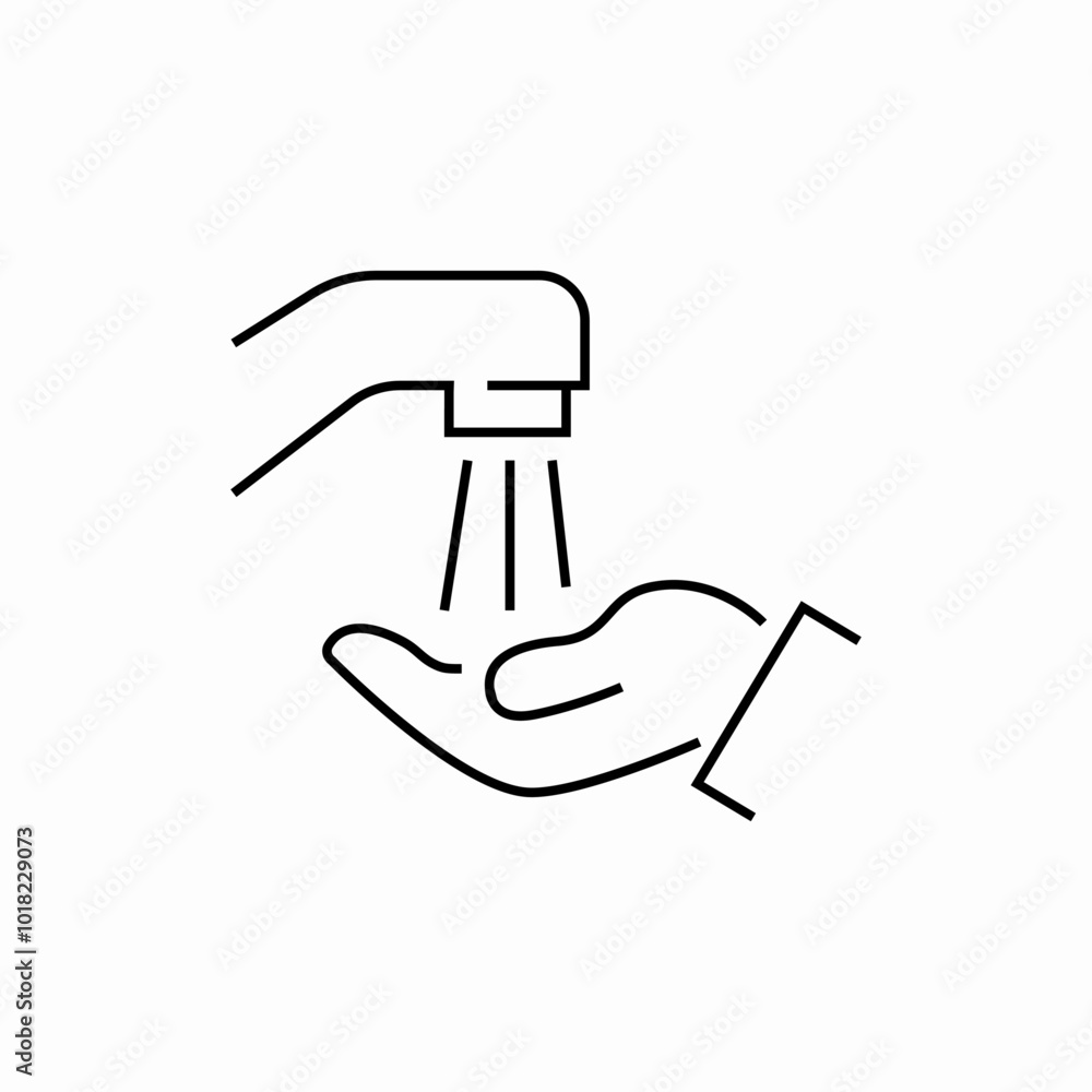 tap hand wash icon sign vector tap hand wash icon sign vector