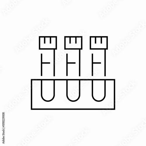 flask tube lab icon sign vector