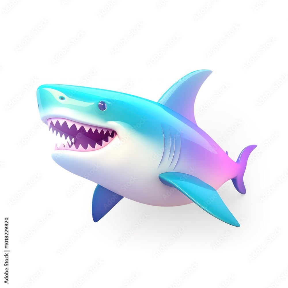 Vibrant Gradient Shark Illustration on White Background. Modern Marine Vector Art Vibrant Gradient Shark Illustration on White Background. Modern Marine Vector Art
